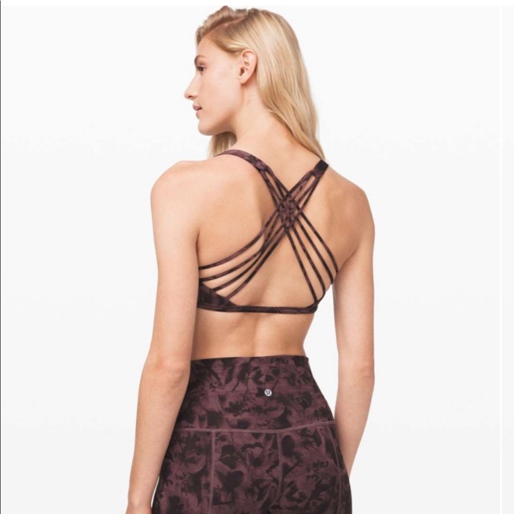 Lululemon Free To Be Bra (Wild) Floral Antique Bark - special edition UNITED - Picture 2 of 7